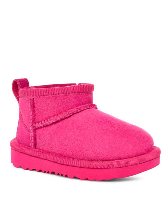 Classic Suede Παιδικά Μποτάκια με Φερμουάρ Φούξια