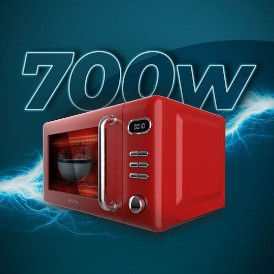 Cecotec ProClean 5110 Retro Φούρνος Μικροκυμάτων με Grill 20lt Κόκκινος