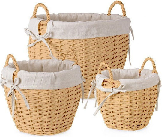 Bizzotto Διακοσμητικό Καλάθι Κήπου Ξύλινο 38.5x38.5x30εκ. 3τμχ 0415520