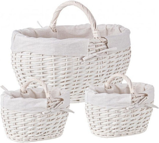 Bizzotto Διακοσμητικό Καλάθι Κήπου Ξύλινο 46x32x24εκ. 3τμχ 0415511