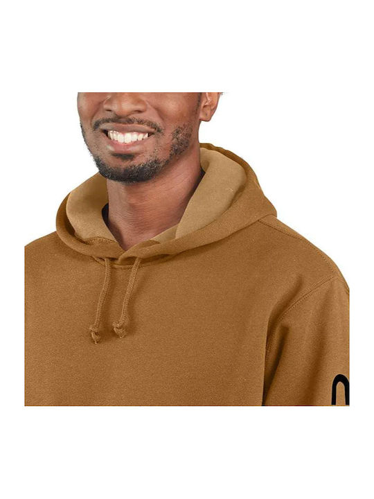 Carhartt Men's Sweatshirt with Hood and Pockets Brown