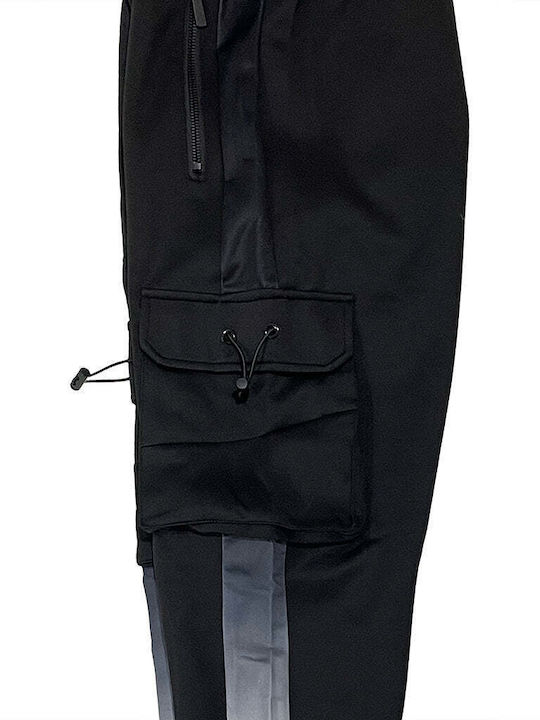 Ustyle Men's Sweatpants with Rubber Black