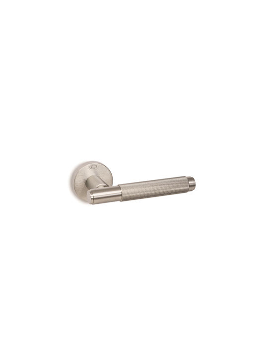 Convex Lever Front Door with Rosette Right 1745ROY-R-S26S26 with Rosette Gold