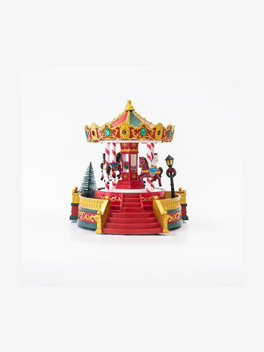 Eurolamp Illuminated Christmas Decorative Carousel with Music and Motion 23x22.3x20.5cm Multicolour