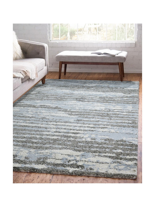 Saray Home Moroccan Thom Abstract Rug Rectangular Shaggy Blue