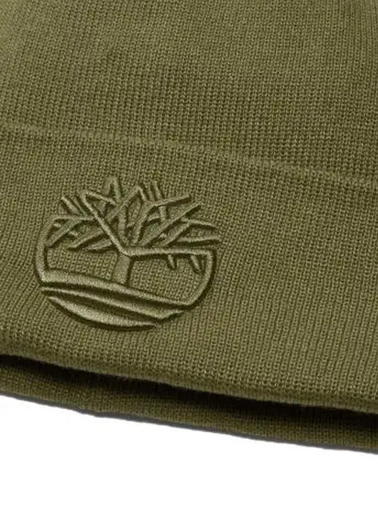 Timberland Beanie Unisex Beanie Knitted in Khaki color