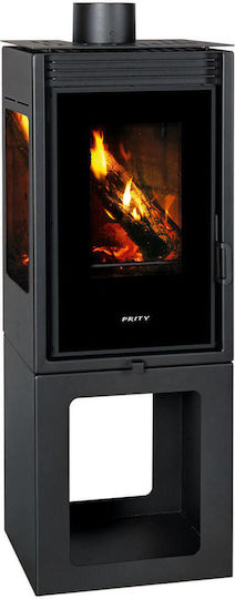 Prity PMV3 Metallic Wood Stove 11kW Black