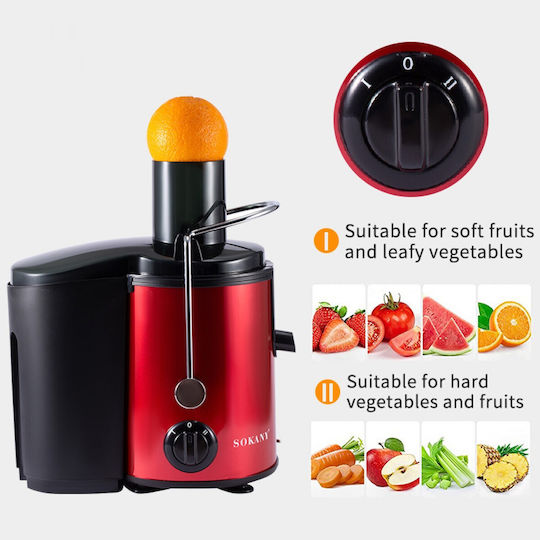 Sokany SK-4001 Juicer 800W Red