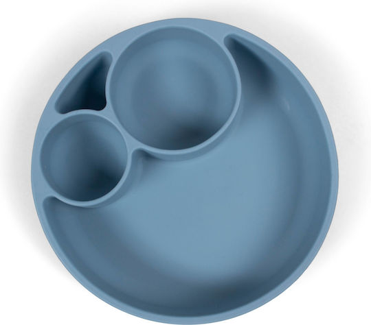 Filibabba Baby Food Plate made of Silicone Blue