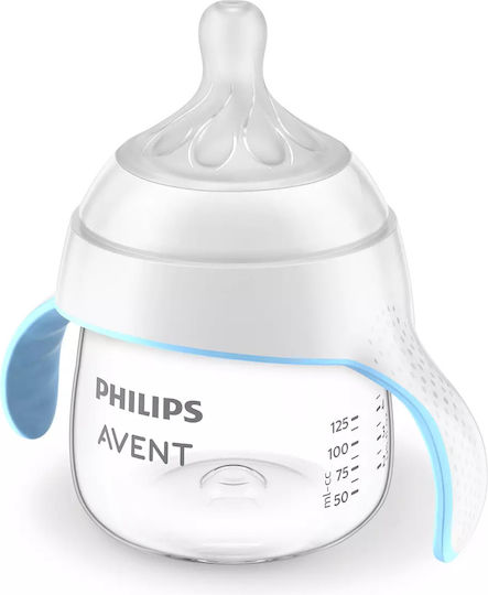 Philips Εκπαιδευτικό Μπιμπερό Πλαστικό με Λαβές Μπεζ 4m+ 150ml