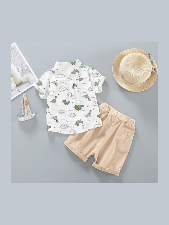 Kids' Set with Shorts Summer 2pcs White