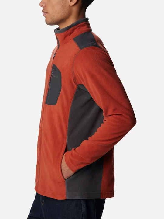 Men's Fleece Cardigan Red