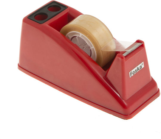 Βάση Σελοτέιπ Μικρή Foska Tape Dispenser T21004 Κόκκινη