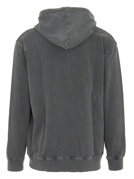 Rose & Cigar Men's Hooded Cardigan Gray