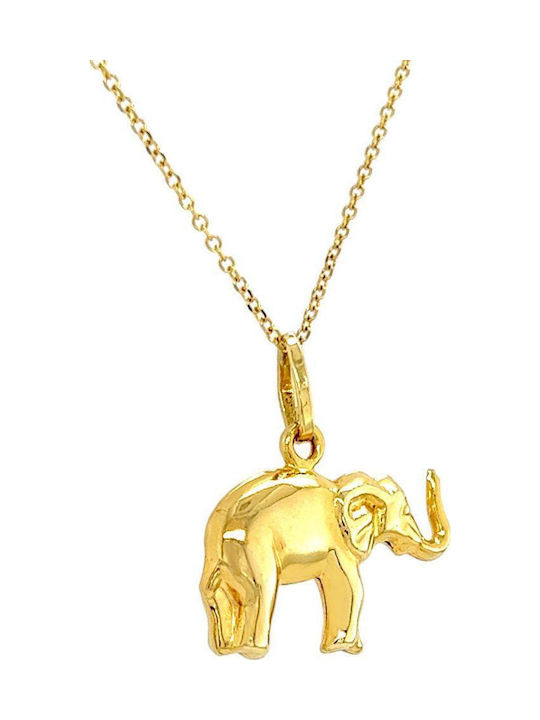 Xryseio Kids Pendant Elephant in 14K Gold