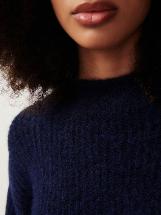 Women's Long Sleeve Sweater Navy Blue