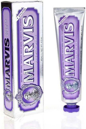 Marvis Jasmin Mint Toothpaste for Plaque , Cavities & Ulitis 85ml