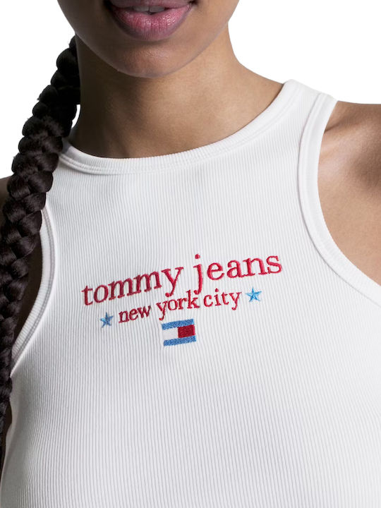 Tommy Hilfiger Women's Crop Top Sleeveless White