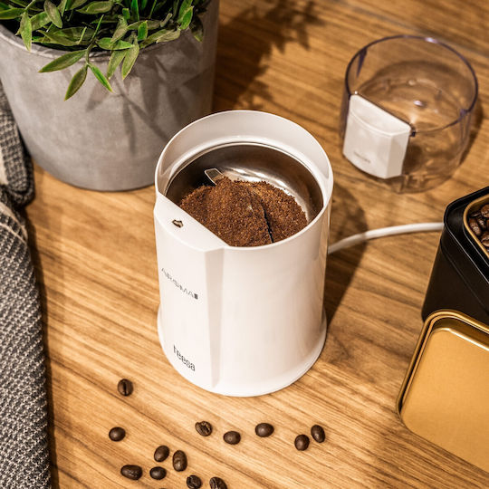 Teesa Aroma Ηλεκτρικός Μύλος Καφέ 160W με Χωρητικότητα 50gr Λευκός
