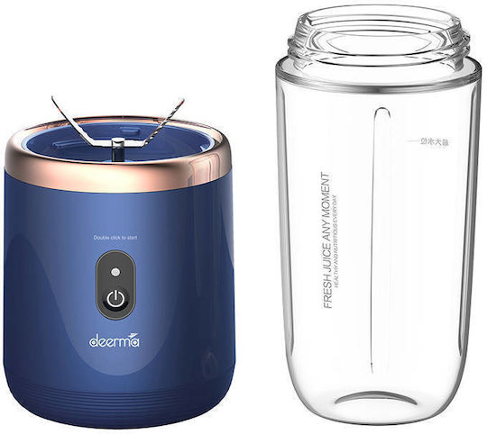 Deerma Μπλέντερ με Πλαστική Κανάτα 400 ml 140W Μπλε ΝU06