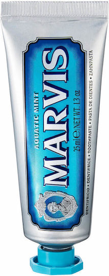 Marvis Aquatic Mint Toothpaste for Ulitis , Plaque & Cavities 25ml