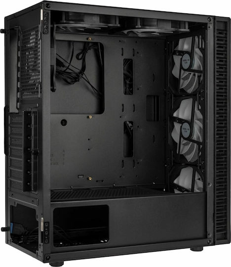 Kolink Observatory HF Mesh Gaming Midi Tower Κουτί Υπολογιστή με Πλαϊνό Παράθυρο και ARGB Φωτισμό Μαύρο