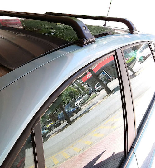 Hermes Hermes Autodachträger Aluminium für Renault Scenic 2003-2008 mit Dachträgerfüßen Schwarze MΠ.RSCENIC.09