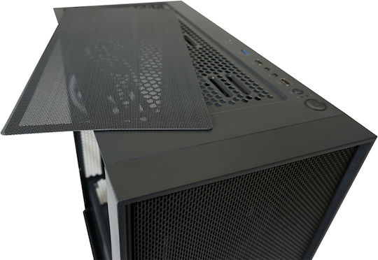 LC-Power Gaming Wanderer X Midi Tower Computer Case with Side Window and RGB Lighting Black