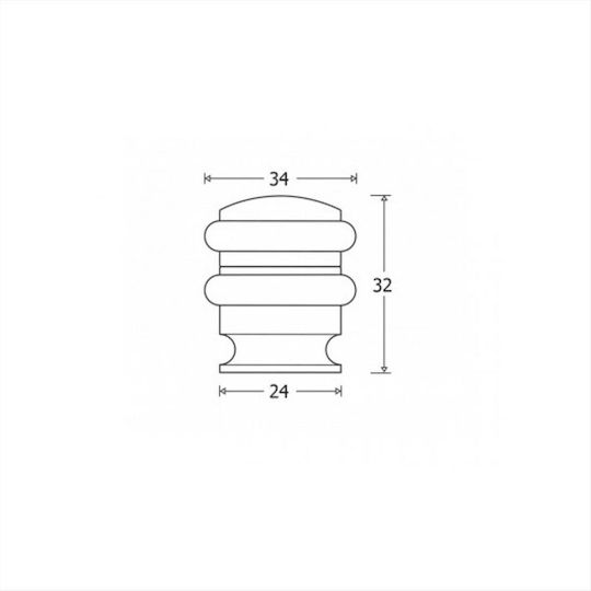 Aluminum Door Stopper Black