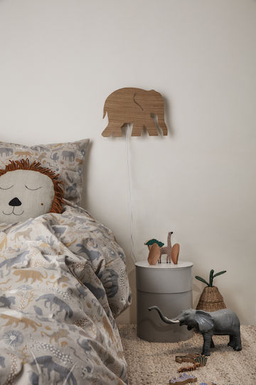 Ferm Living Καλάθι Αποθήκευσης Rattan με Καπάκι Μπεζ 19x19x30cm