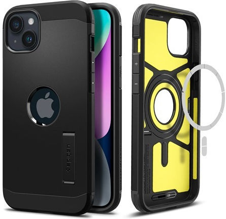 Spigen Tough Armor MagFit Задна корица Пластмаса / Силикон 1.2мм Черен (iPhone 15 Plus)