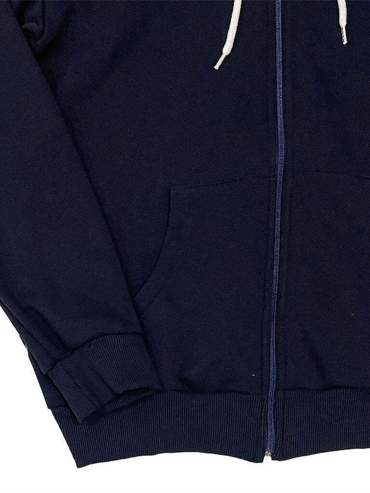 Ustyle Men's Sweatshirt Jacket with Hood Navy Blue