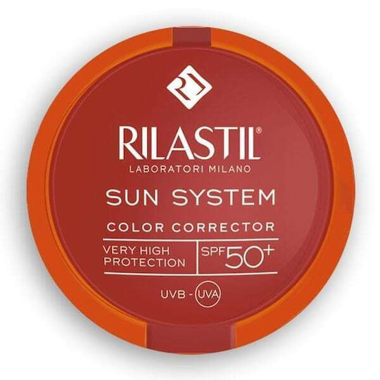 Rilastil Sun System Color Corrector Слънцезащитна Пудра За Лице SPF50 Оцветен 01 Бежово 10гр