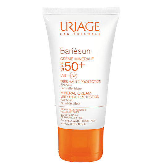 Uriage Bariesun Creme Minerale Mineral Αδιάβροχη Αντηλιακή Κρέμα Προσώπου και Σώματος SPF50 100ml