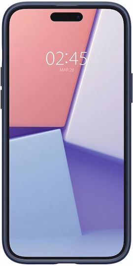 Spigen Thin Fit Back Cover Plastic / Silicone 0.6mm Navy Blue (iPhone 15)