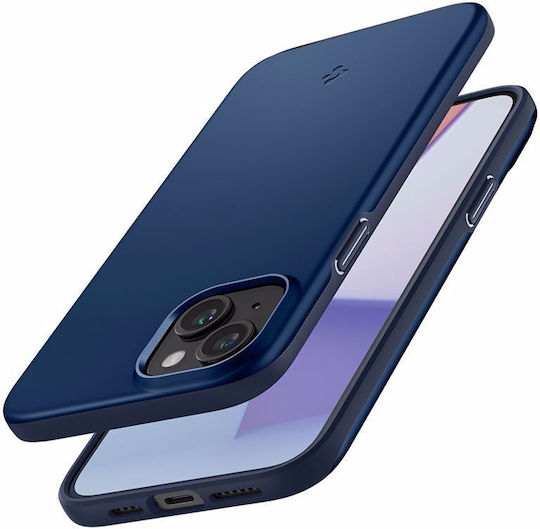 Spigen Thin Fit Back Cover Plastic / Silicone 0.6mm Navy Blue (iPhone 15)