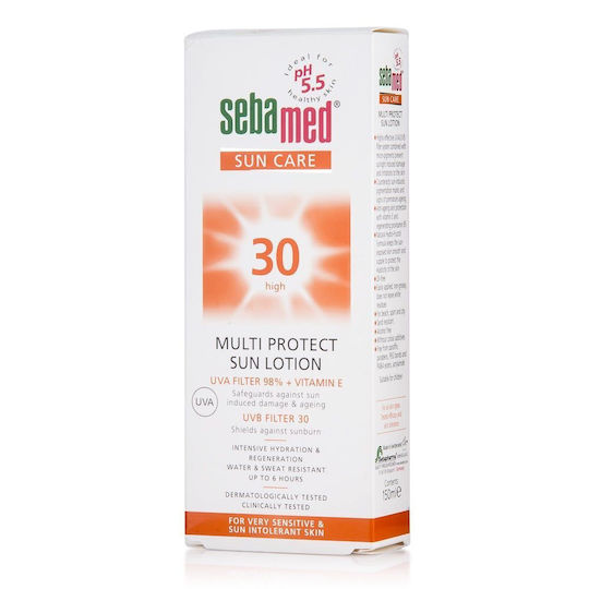 Sebamed Мулти Протект Сън Лосион Водоустойчив Слънцезащитен Крем За Тяло SPF30 150мл