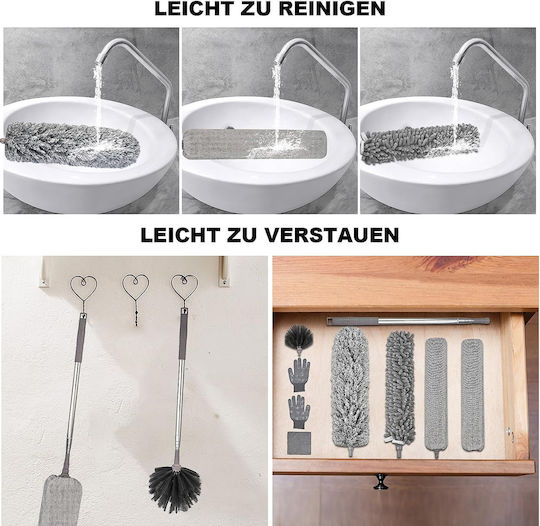 Herboom Dusting Device with Microfibers with Handle and Spare Parts 9 Pieces 250cm
