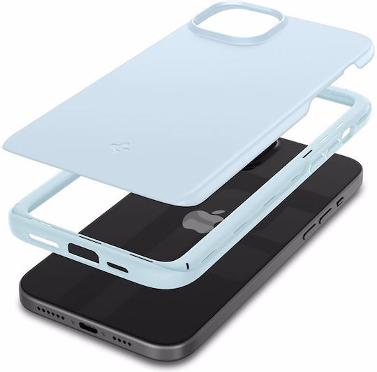 Spigen Thin Fit Back Cover Plastic / Silicone 1.55mm Mute Blue (iPhone 15)