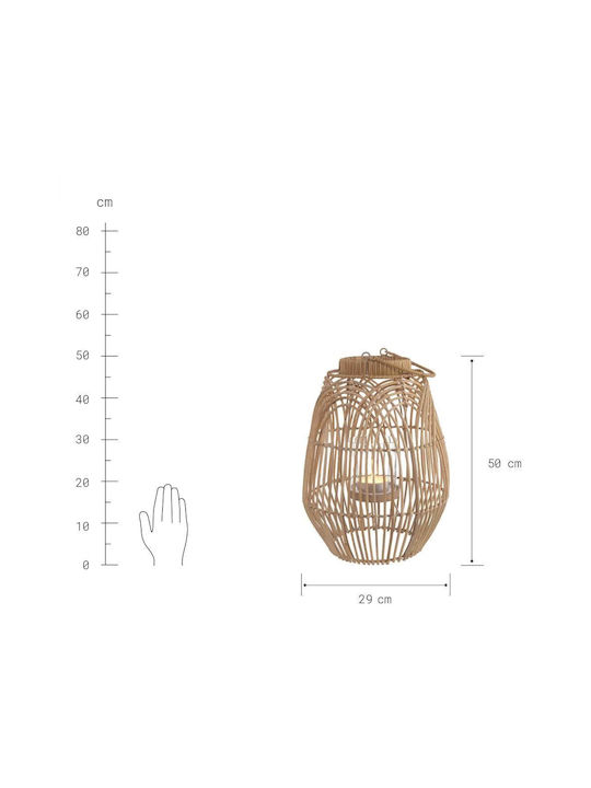 Butlers Φαναράκι Rattan Καφέ 29x29x29εκ.
