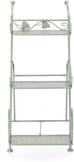 Bizzotto Ανθοστήλη Μεταλλική Πράσινη 54x34x78εκ.