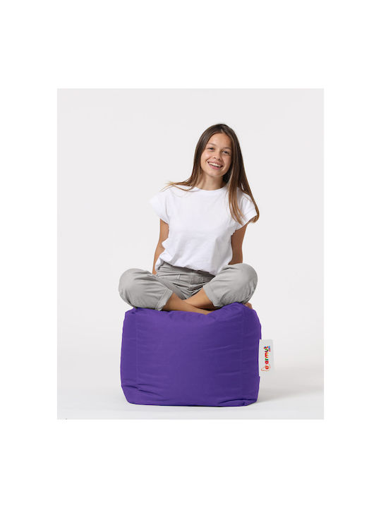 Πουφ Hocker Square Purple 45x45x45cm