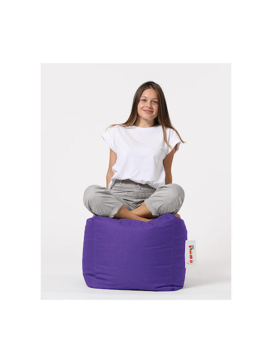 Πουφ Hocker Square Purple 45x45x45cm