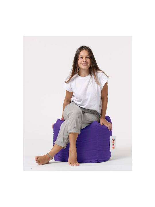 Πουφ Hocker Square Purple 45x45x45cm