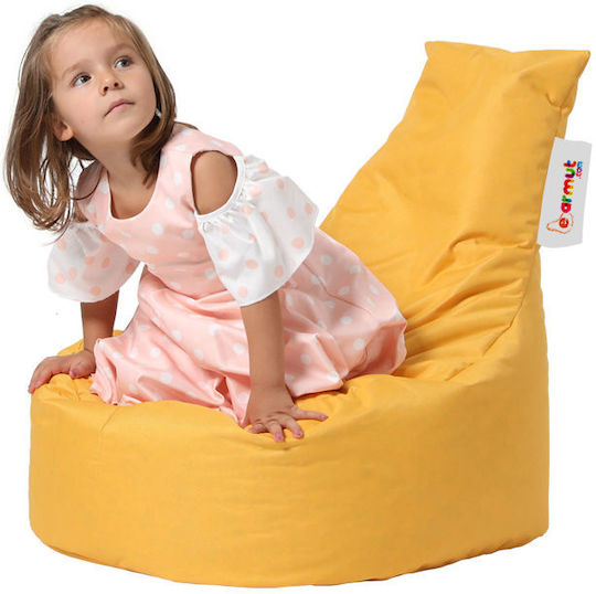 Πουφ Sessel Baton Yellow 70x70x35cm