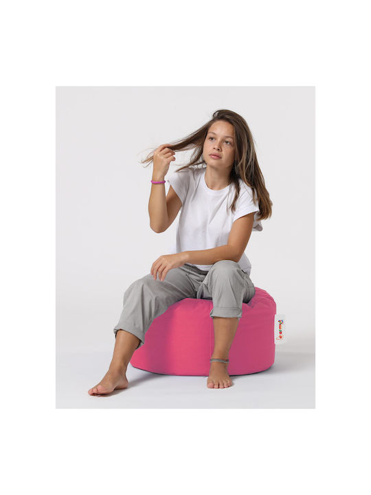 Waterproof Bean Bag Stool Poof Round Pink 55x55x30cm