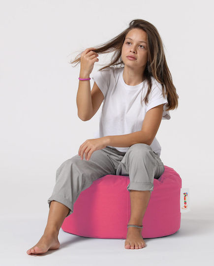 Waterproof Bean Bag Stool Poof Round Pink 55x55x30cm