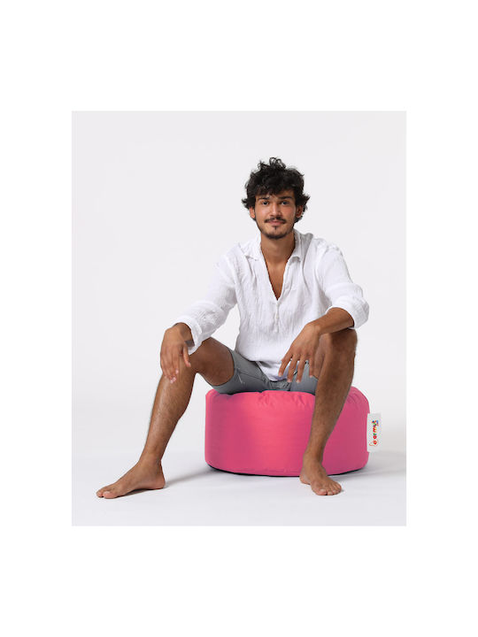 Waterproof Bean Bag Stool Poof Round Pink 55x55x30cm