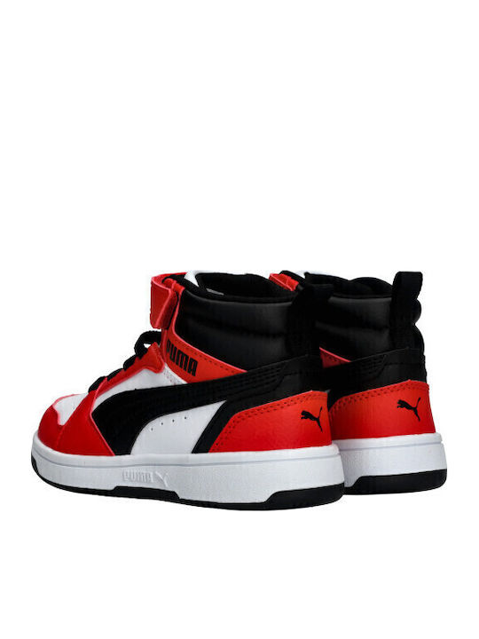 Rebound V6 Kids Sneakers High with Scratch White