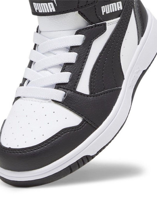 Rebound V6 Παιδικά Sneakers High με Σκρατς Λευκά